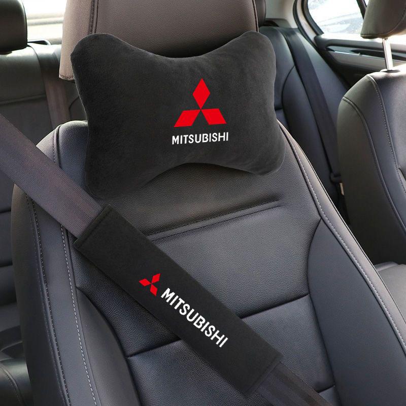 Appui-tête de siège Oreiller pour le cou Ceinture de confort souple Épaulettes pour Mitsubishi Asx Lancer 10 Outlander Xpander Pajero 4 Montero V73