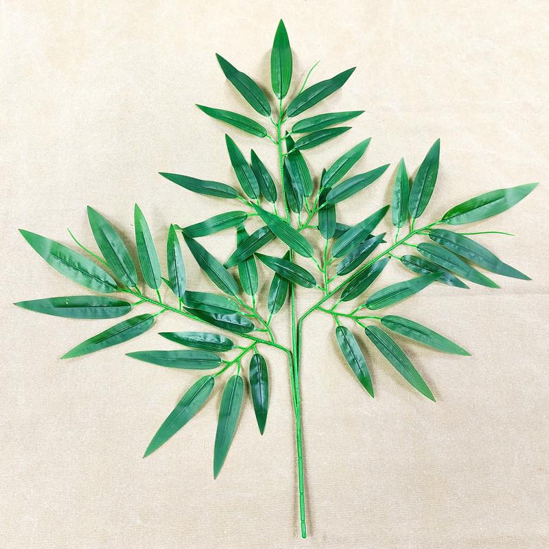 Artificial Bamboo Leaves and Branches for Landscape Decoration - Small Plastic Green Foliage