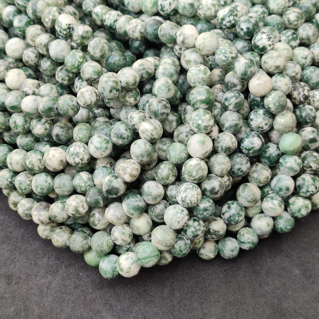 Natural Matt Tree Agate Round Beads, Healing Gemstone, Loose Beads, DIY Jewelry Making for Bracelet Necklace, 6 MM 8MM 10MM.