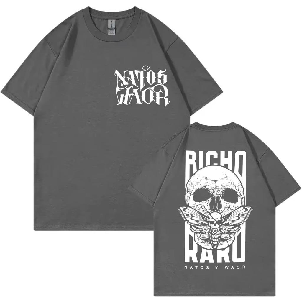 Rapper Natos Y Waor Merch Tshirt Harajuku Hip Hop Short Sleeve Tshirts Men Women Clothing Gothic Fashion T Shirts Streetwear