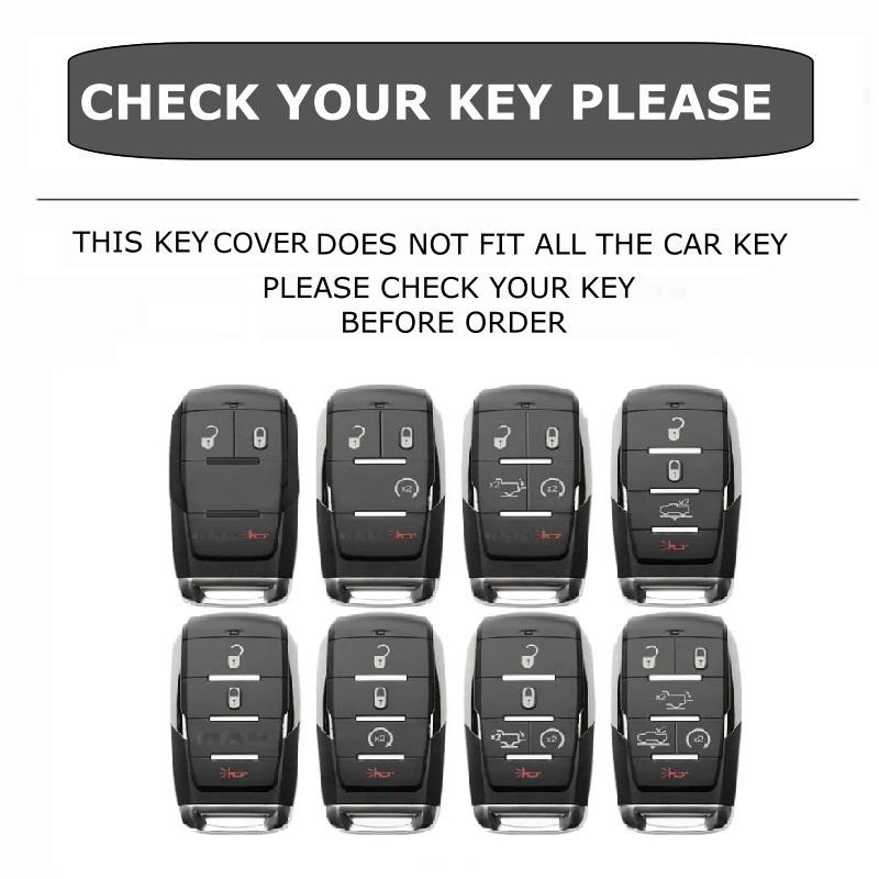 Leder Auto Schlüsselhülle Abdeckung für Dodge RAM 1500 2500 3500 4500 5500 TRX Pickup 2019 2020 2021 2022 Chrysler Jeep Grand Cherokee