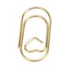 100pcs Paper Clips Portable Hrt Shape Rustproof Electroplated Metal Paperclips   Supplies
