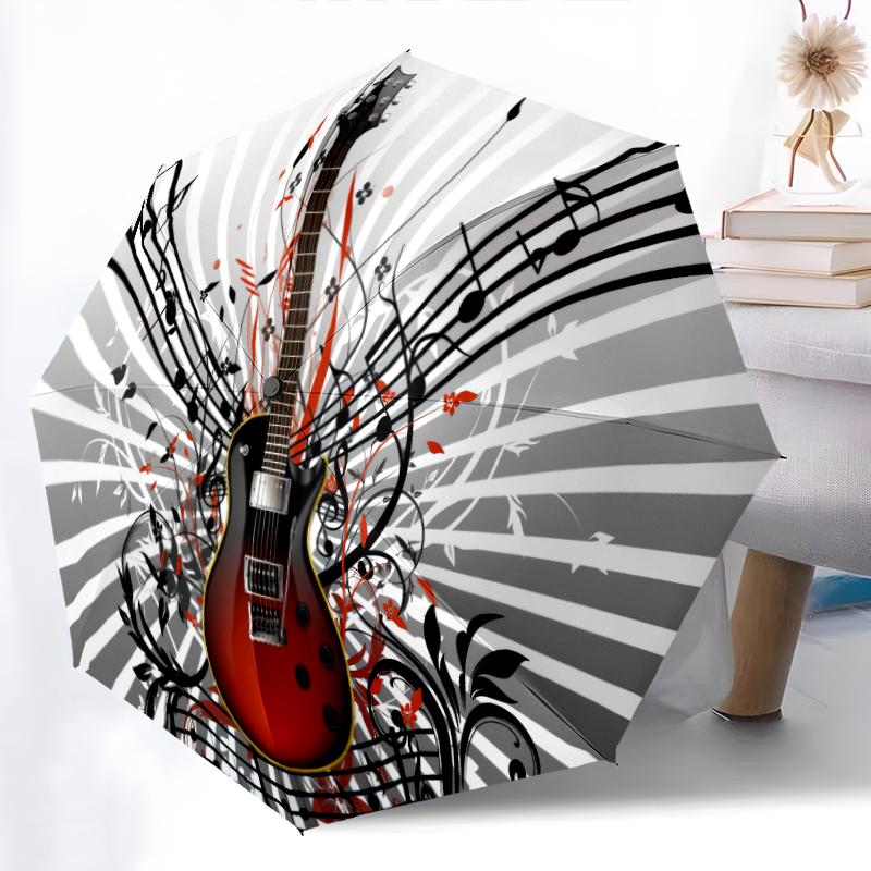 1PC electric guitar Umbrella Portable Folding Umbrella Iron Frame Hole Bone Structure Outdoor Home Umbrella A15