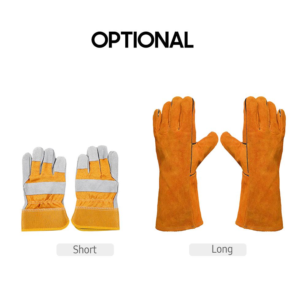Welding Gloves Heat Resistant Cowhide Leather Forge Gloves Hands Protection In Welding Oven Grill