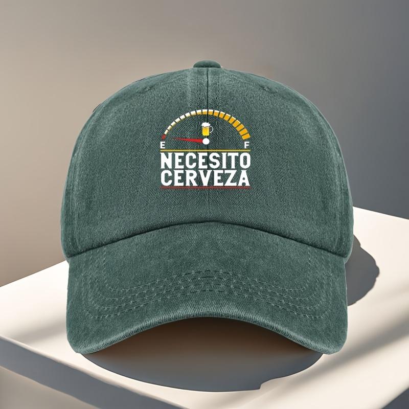 A Baseball Cap Themed I Need Beer Made from Vintage Washed Fabric Adjustable And Perfect for Capturing The Spirit of Spanis