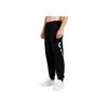 Li-Ning Sports Fashion Series Letter Print Drawstring Cuffed Mid-Waist Knitted Sports Pants Men bottoms Standard-Black YKLU275-3