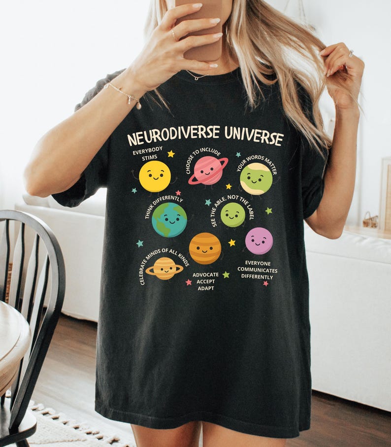 Autism Awareness Tshirt Neurodiverse Universe Shirt Special Education Teacher Tshirt Neurodiversity Inclusion Tee Shirt