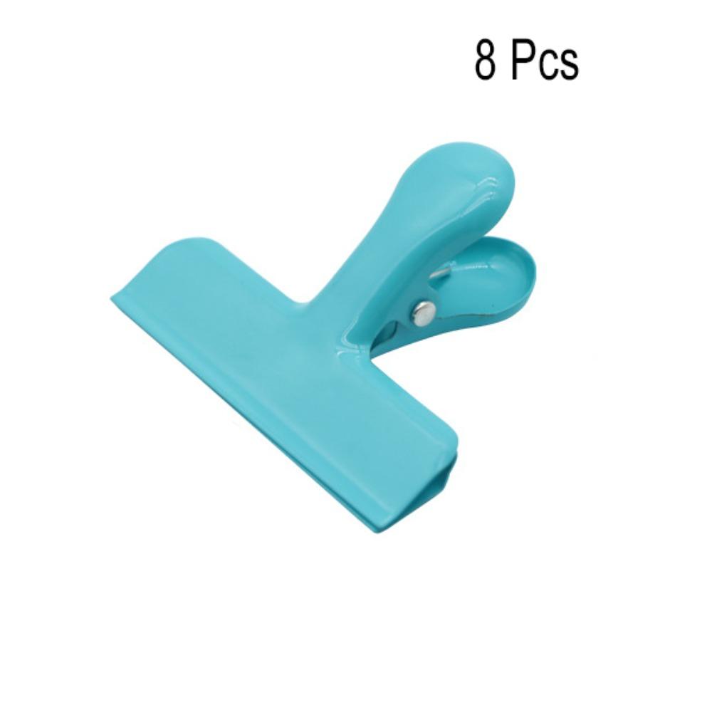8PCS Stainless Steel Food Packages Clamp Round Corner Office Ticket Clip Photo Clip  Painting
