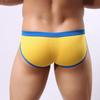 Men's Low Rise Contrast Color Briefs Sporty Athletic Mesh Quick-Dry Breathable Underpants