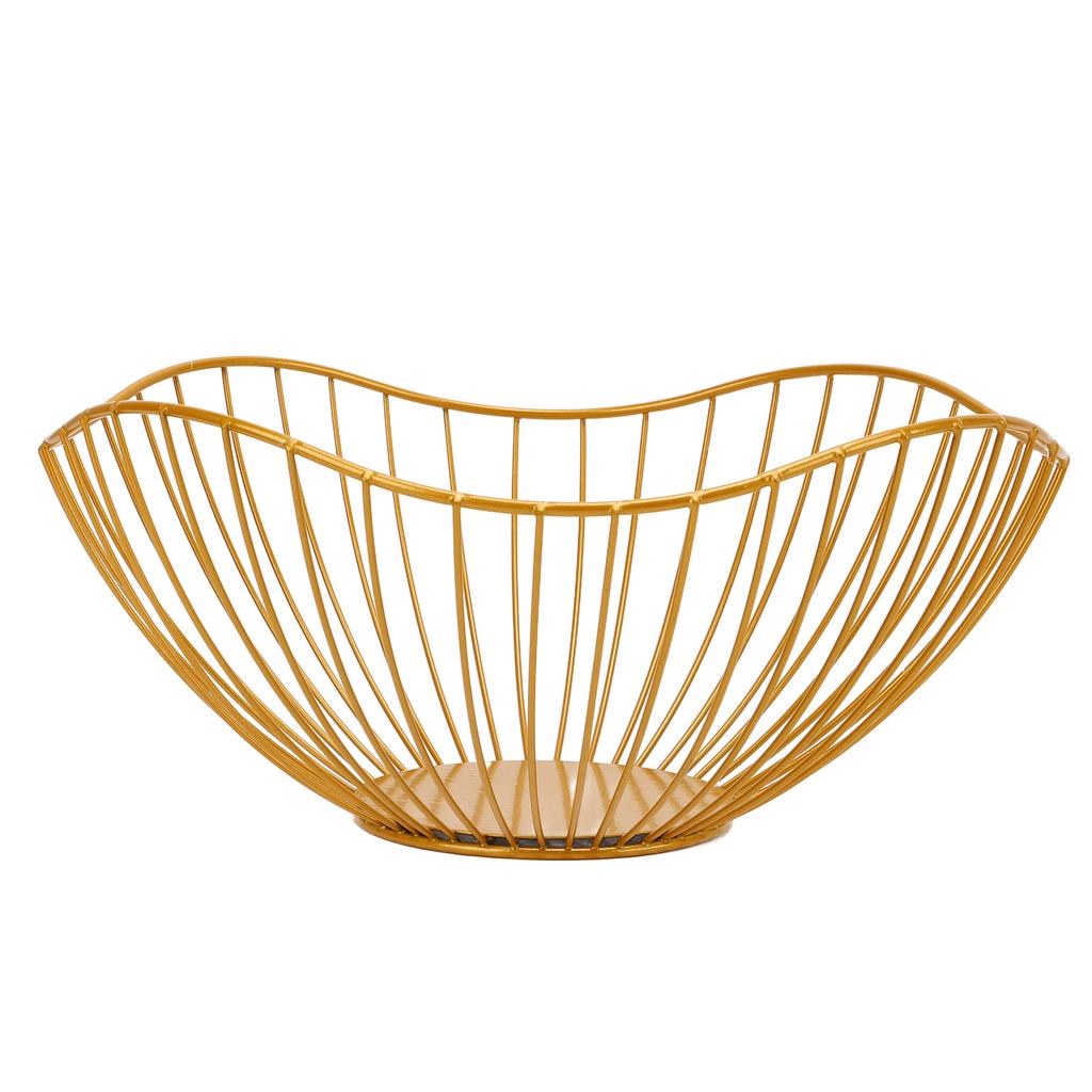 Wire Fruit Bowl Breathable Hollow Anti Overturn Thickened Durable Metal Metal Fruit Basket for