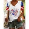 American Independence Day Women's T Shirt Graphic American Flag Vintage Stylish Classic