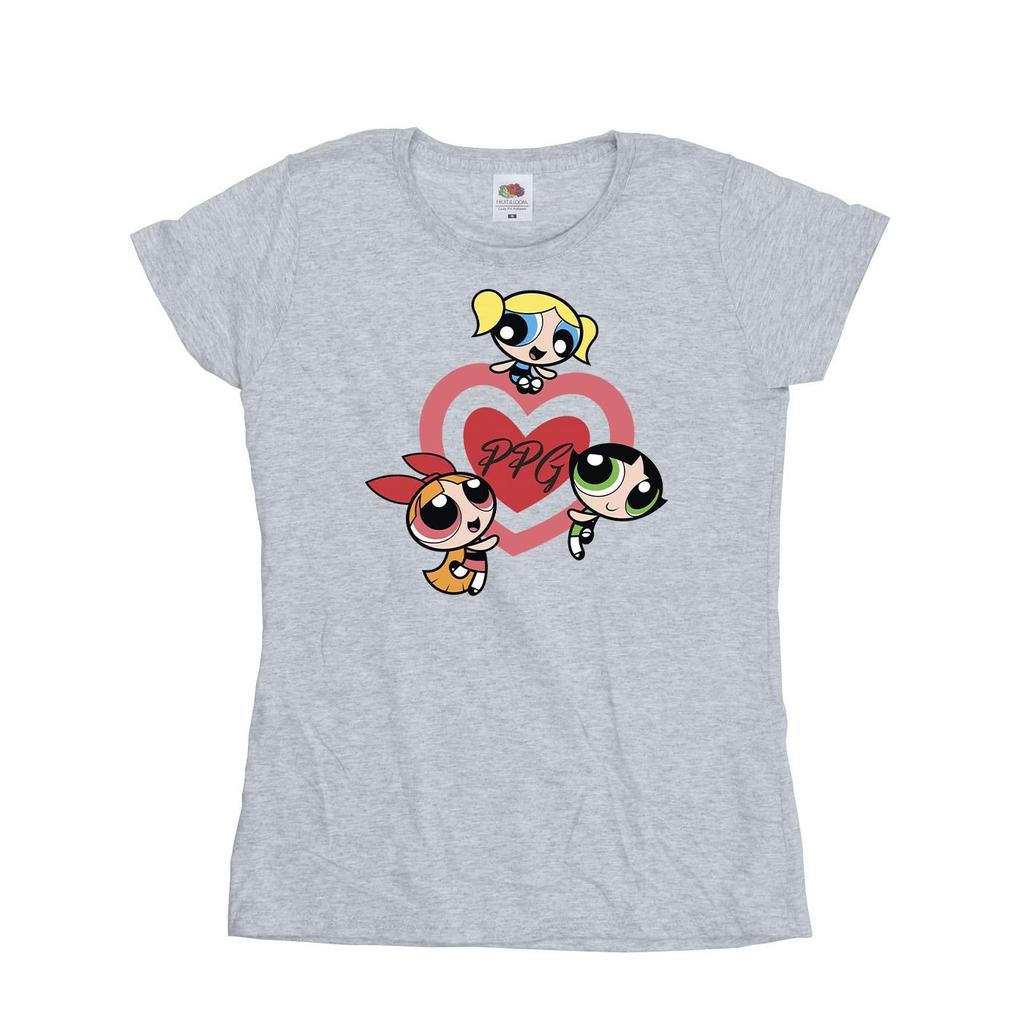 The Powerpuff Girls Womens/Ladies Double Heart T-Shirt