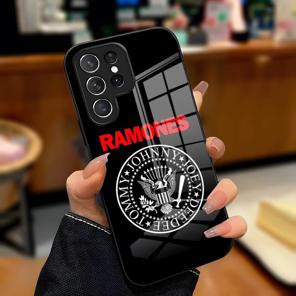 

Чехол для телефона Ramones Road To Ruin для Samsung A25 A13 A33 5G A54 A36 A35 A56 A52 A14 Ударопрочный стеклянный чехол Samsung A34