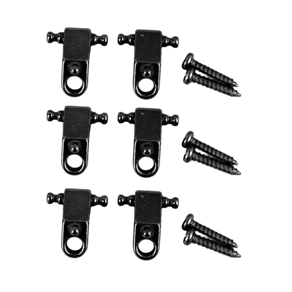 6PCS Metal Electric Guitar String Retainer String Trees For Electric Guitar  Guitar Part Upgrade