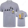 Fashion Skeleton Enjoying FRIDAY Beer Day Tees Back Print Men's T-Shirt Finally Friday for Drink Lover Male Oversized Clothing