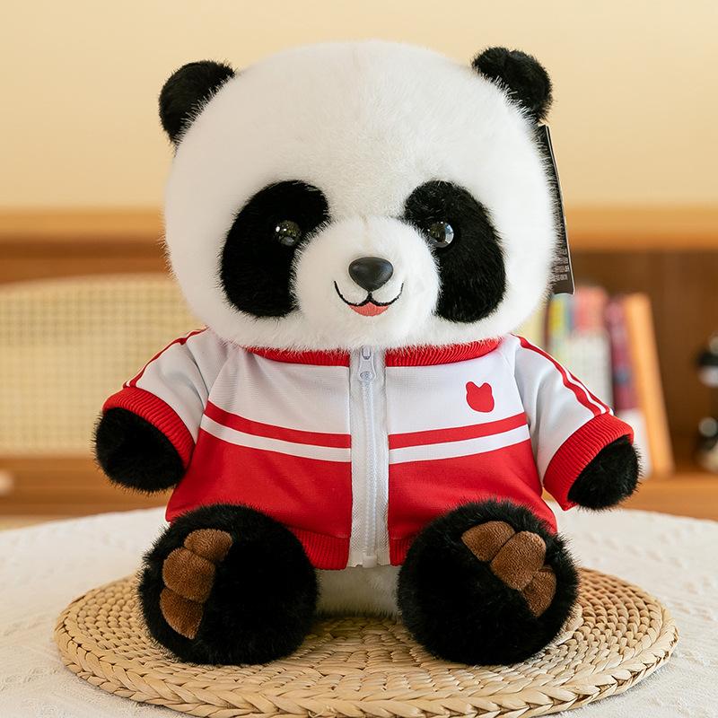 School Uniform Panda Doll Cute Graduation Edition Gift Plush Toy National Treasure Giant Panda Pillow Doll