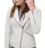Stylish Lambskin Leather White Women's Handmade Fit Genuine Jacket Motorcycle