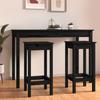 Day and Night - Day and Night High Stools 2 Pcs Solid Black Pine Wood 40x40x78 Cm