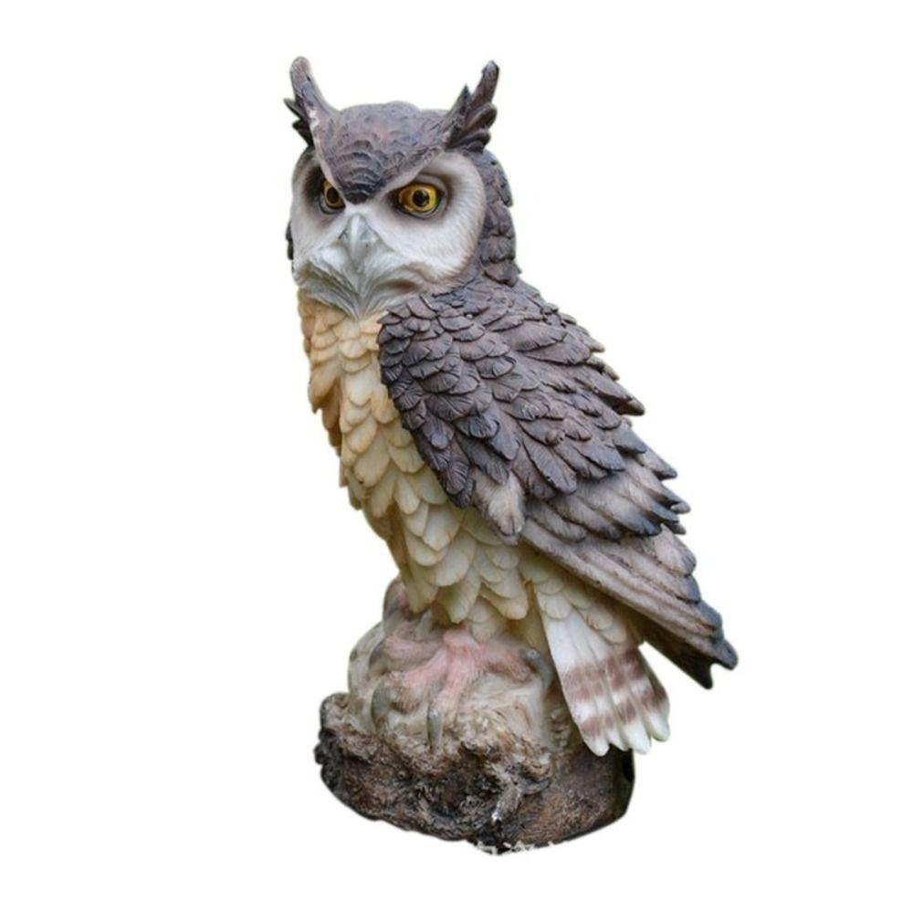 

Garden Guard Anti-bird Owl Statue Cute Waterproof Owl Figurines Resin Realistic Garden Owl Decorations Courtyard Balcony чорний