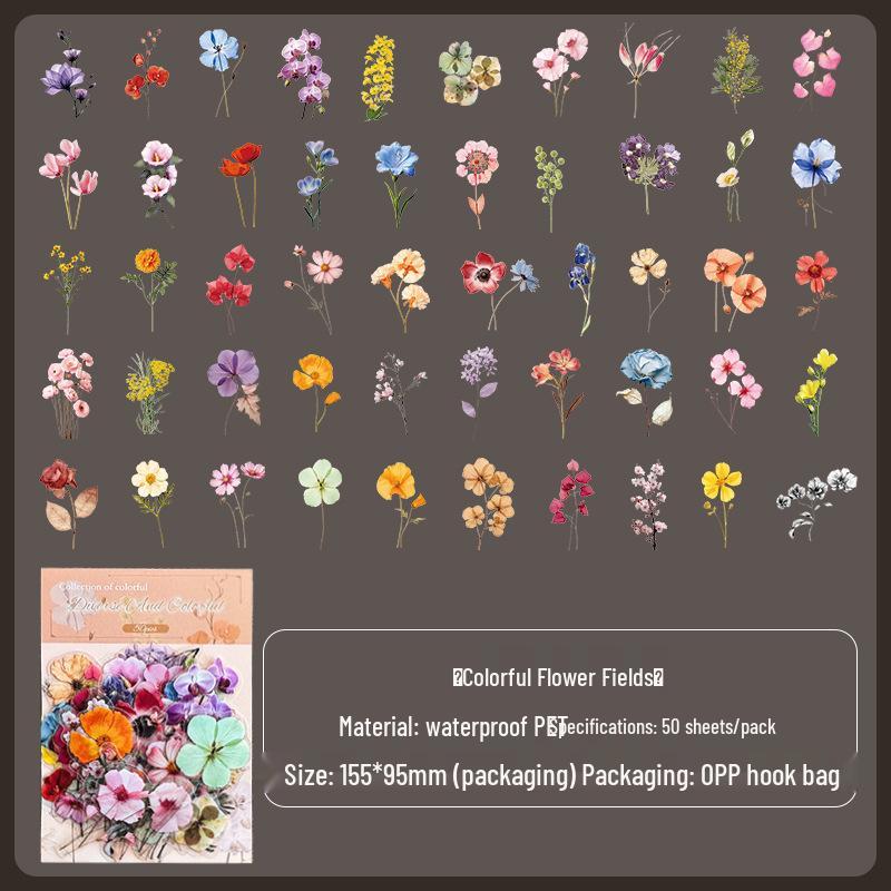 Waterproof Transparent Stickers: Plant & Flower DIY Decoration for Water Bottles & Journals