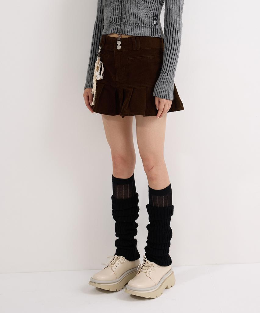 Andy Other Brown Corduroy Mini Skirt