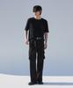 Dibeullu Tuck U-Neck Short Sleeve Black