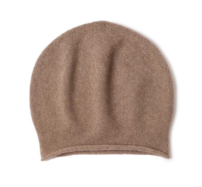Autumn Winter Women s Rolled Brim Knit Cashmere Wool Hat - Korean Style One Size