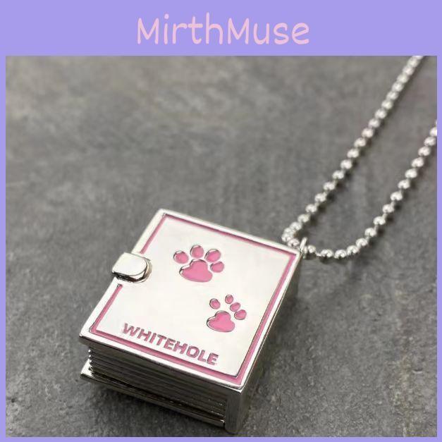 Cute Alloy Dog Pendant Necklace Open Box Design Geometric Decoration Women Men