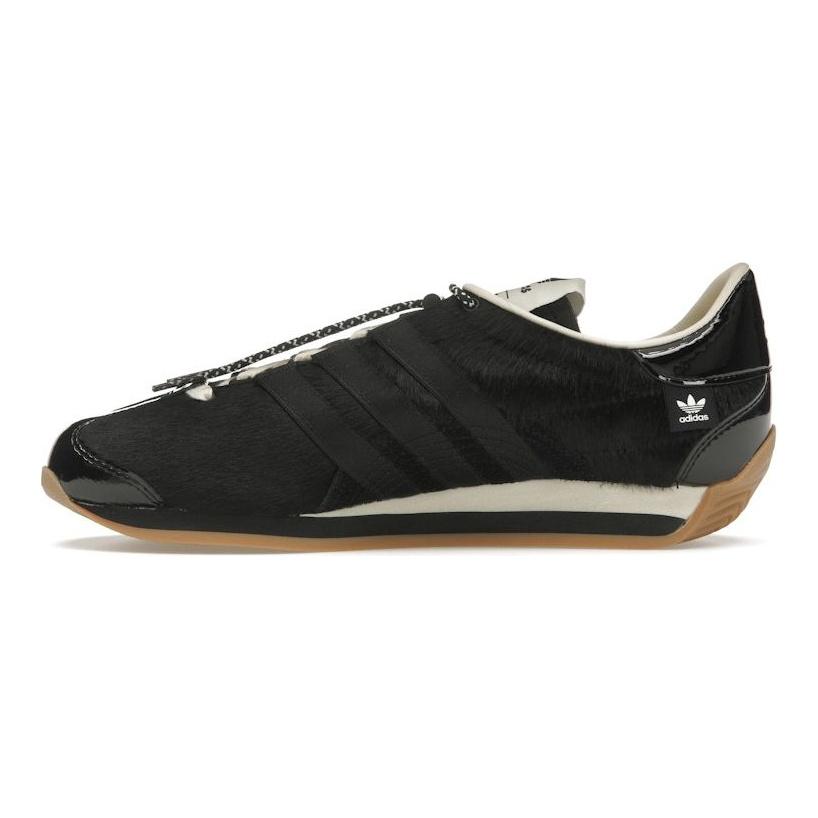 Song for the Mute x adidas Country OG Pony Hair Pack - Schwarze Unisex-Sneaker Core-Black Cream-White JH9010