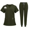Mens' Comfortable And Casual Solid Color Short Sleeved Pants Protective Suit Set