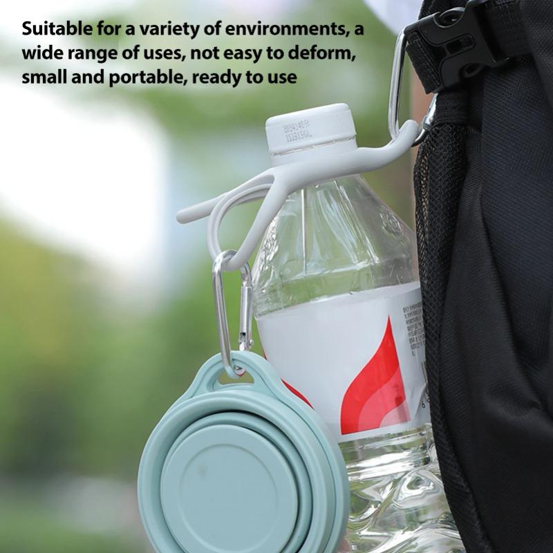 Kreativer Karabinerhaken für Trinkflaschen aus Silikon, multifunktional, mit Band, Campingausrüstung