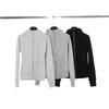 Crosslulu Women's Gold Zip Slim-Fit Velvet Hoodie Sweatshirt