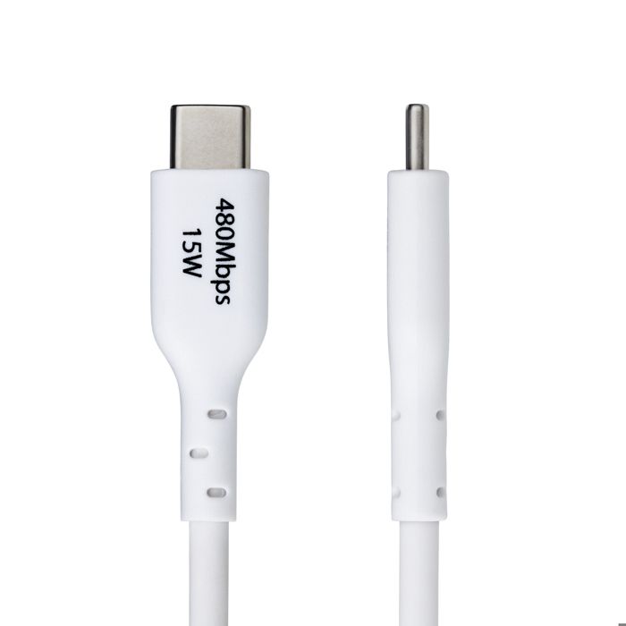 Cablu de Încărcare USB - STARTECH.COM - USB-A la USB-C - 2m - 3A - USB 2.0 - Alb