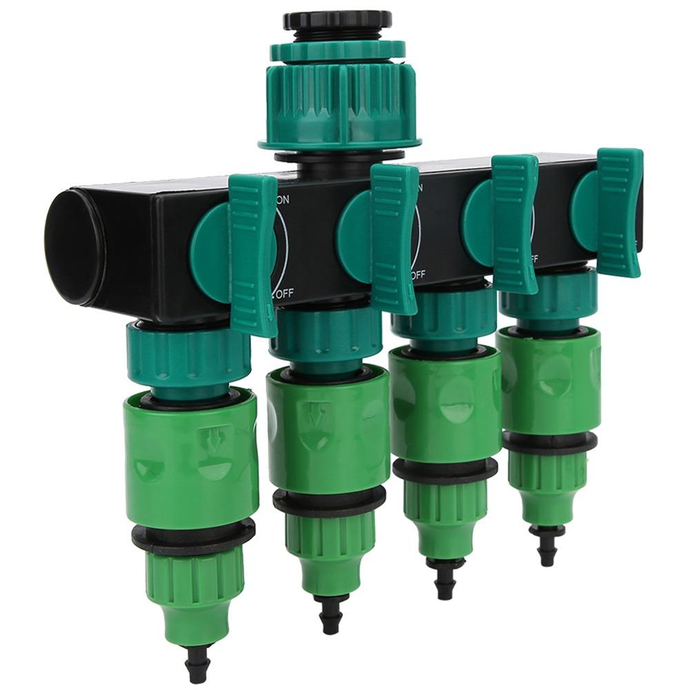 Plastic Hose Splitter Green Water Spigot Splitter Durable Hose Tap Splitter  Lawn Irrigation