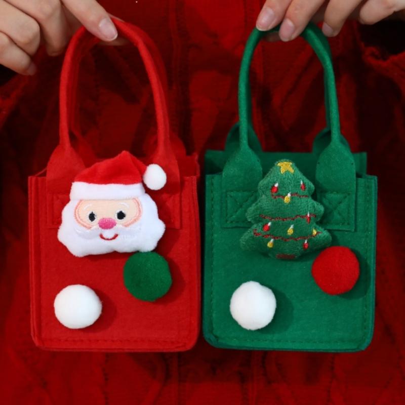 Świąteczna Torba na Prezent Torba na Prezent Torba Płócienna Torba na Wigilię Torba do Ręki Torba Opakowaniowa do Niesienia w Ręku na Cukierki Jabłka