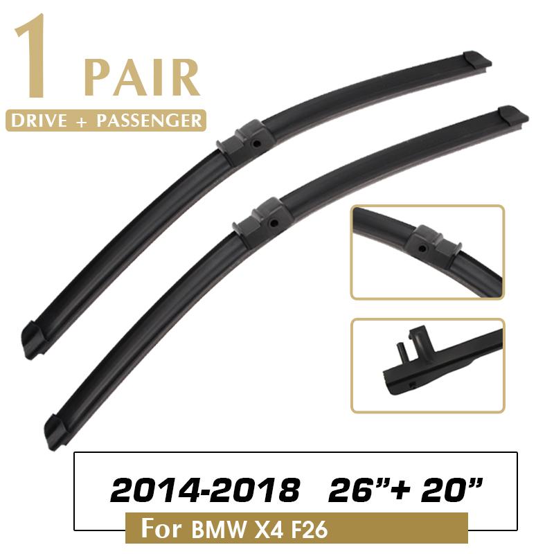 

BROSHOO Car Wiper Blade Natural Rubber 2014-2025 For BMW X4 F26 G02 F98 Facelift Front Windshield Windscreen Cars Accessories For BMW