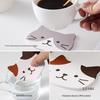 Cute Cat Non-Slip PVC Coaster, Heat-Resistant Silicone Placemat for Cups and Bowls
