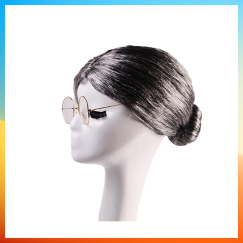 2025 Halloween Oma Perücke Gerade Perücke Für Cosplay