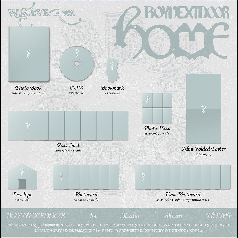 [Pre-order] [SITE POB] BOYNEXTDOOR 1st Studio Album [HOME]  + Free Gift