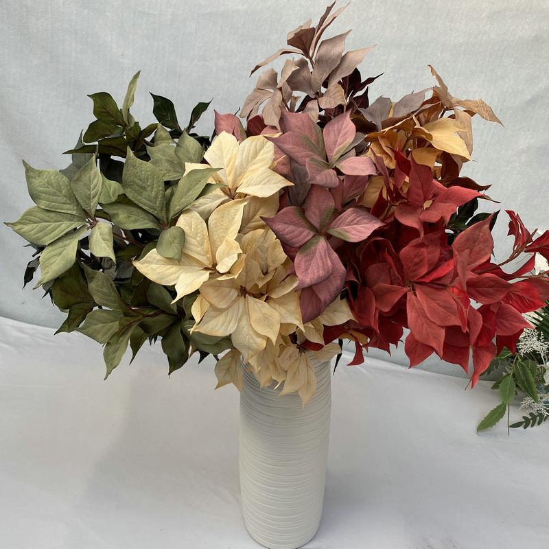 Hazelnut Simulation Leaf Green Plants Artificial Flower Wedding Decorations