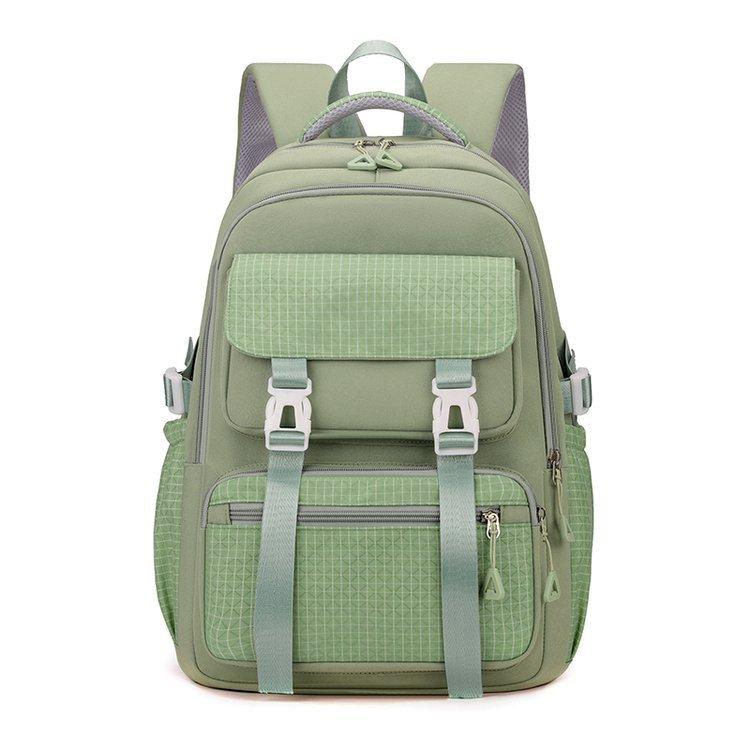 

Рюкзак для ученика начальной школы для женщин, рюкзак для активного отдыха и путешествий, многослойное хранение, рюкзак для учеников средней и старшей школы зелёный