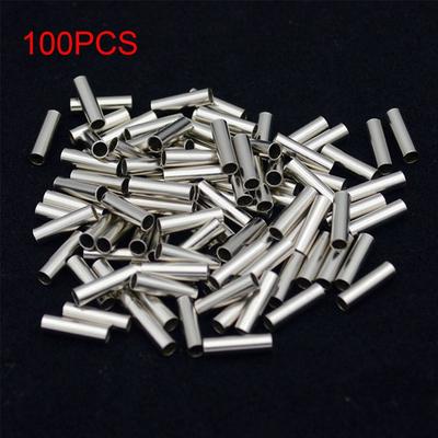 100pcs/Lot 1.0mm-2.8mm Sea Fishing Accessories Line Tube Copper Fishing Line Aluminum Crimp Sleeve Copper Tube
