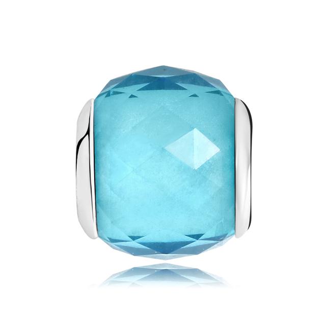 100% Authentic 925 Sterling Silver Six Color Sky Blue Pink Murano Glass Beads Fit Original European Charms Bracelet Jewelry