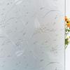 Privacy Window Film Etched Flowers Static Cling Glass Door Film Non Adhesive Heat Control Anti UV Window Cling for Home
