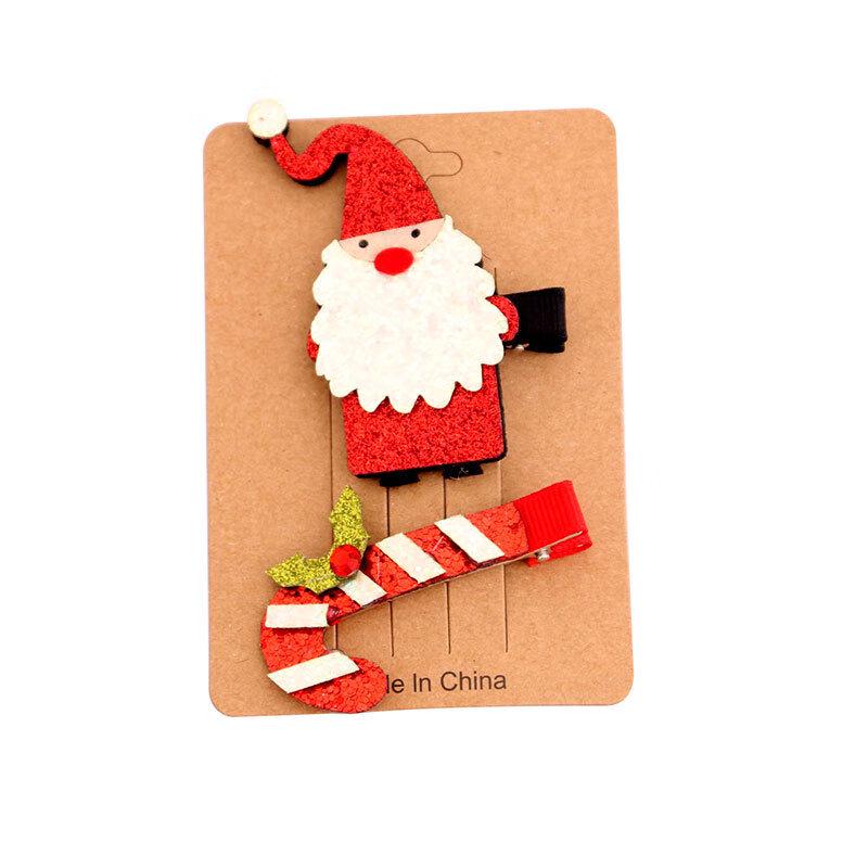 Children's Christmas Santa Hair Clip Gift Set