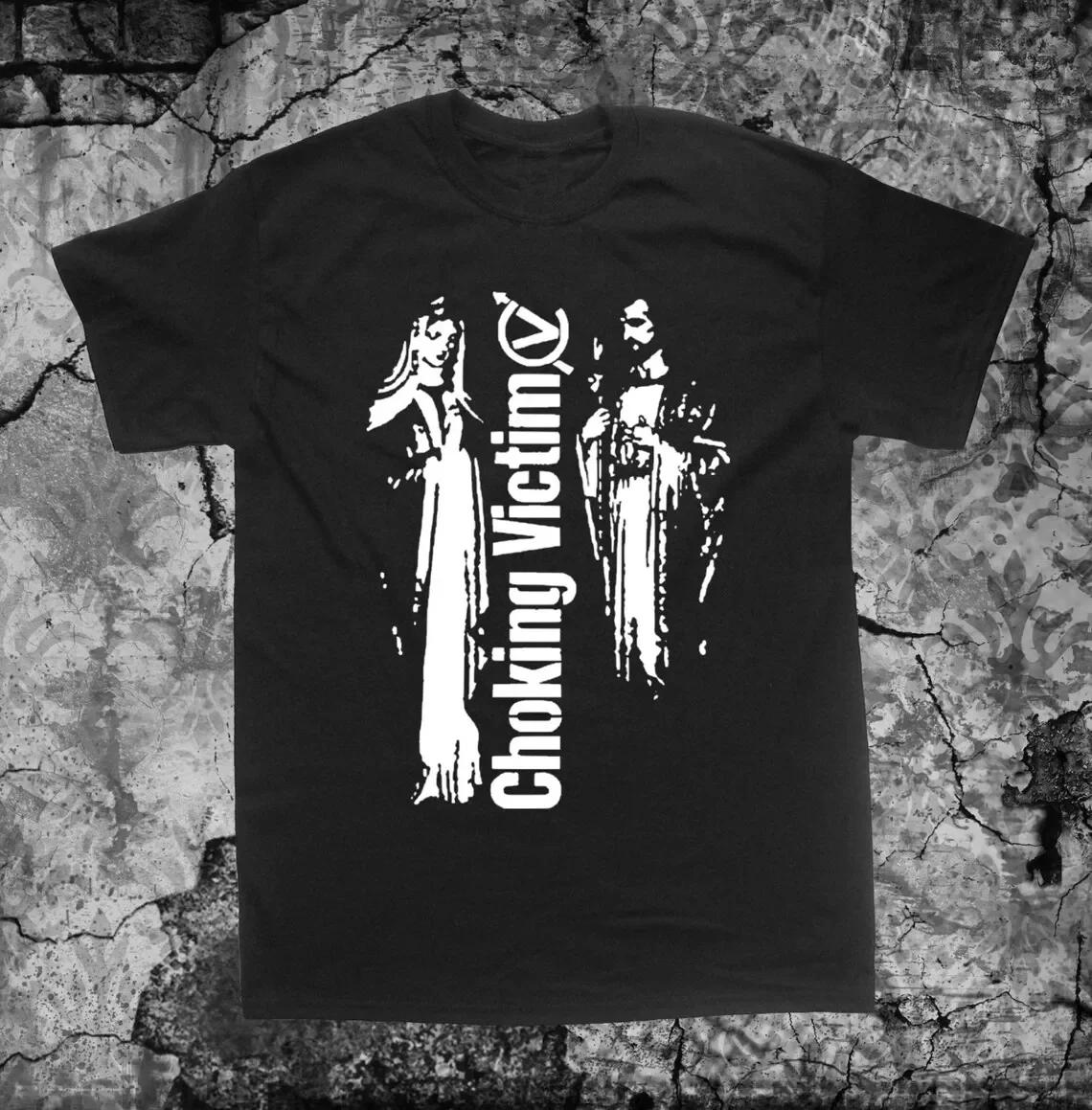 

CHOKING VICTIM T- Shirt Plus Anarcho Punk Crust Ska Leftover Crack Star Hipsters Citizen Fish No Cash#Color XXXXXL чёрный