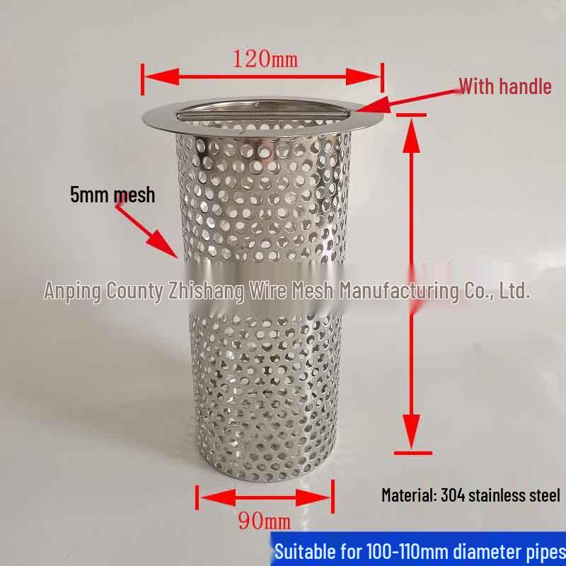 Filtro per Scarico Capelli Anti-Intasamento in Acciaio Inossidabile e Copertura a Rete Anti-Insetti per Lavandini del Bagno.