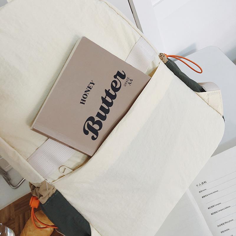 Lightweight Commuter Backpack College Style Large Capacity Schoolbag Women's Contrast Color Backpack