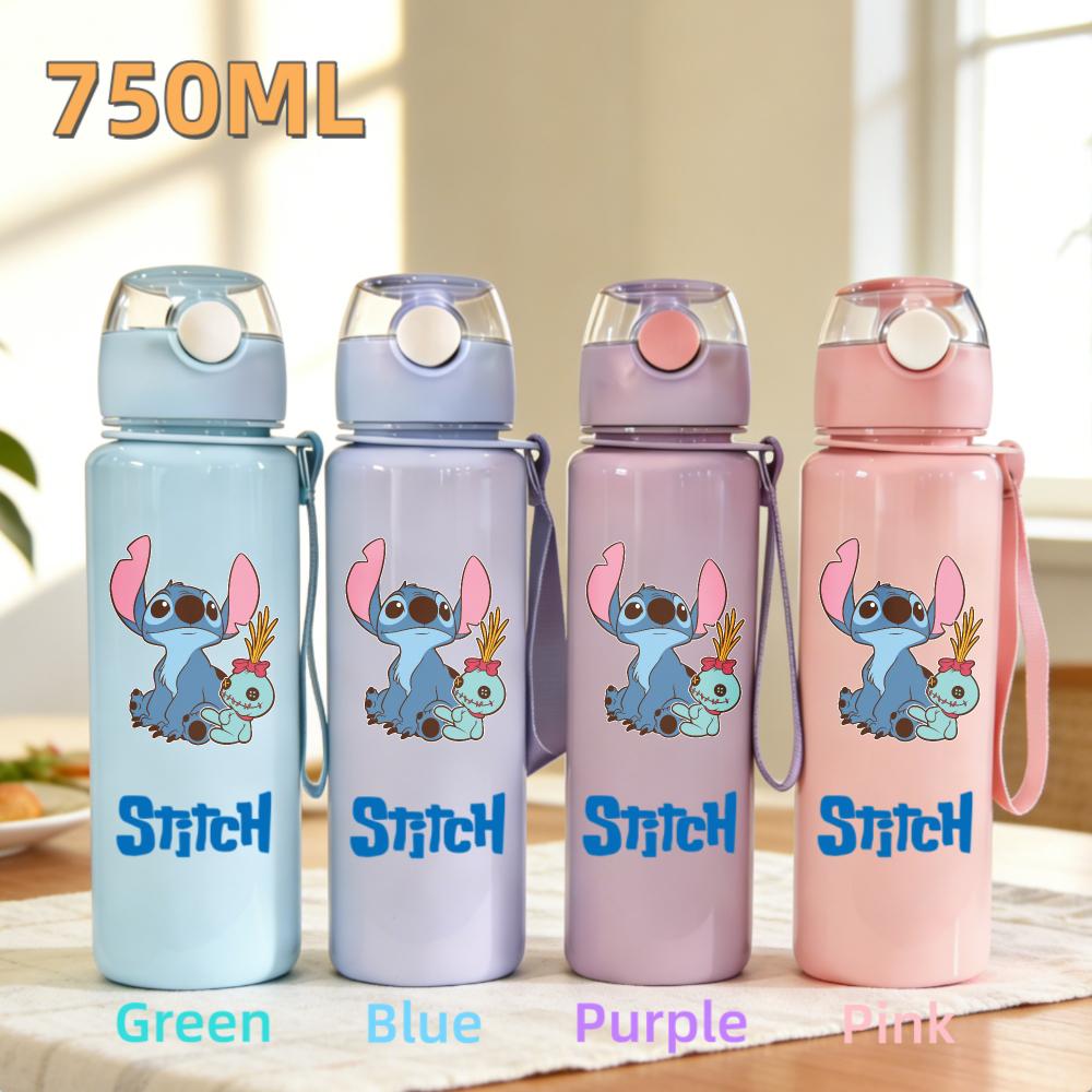 Cute And Charming Stitch Water Bottle 800ml Children 304 stainless steel thermos cup Girls Boys Sports Mug School Office Attachment Present