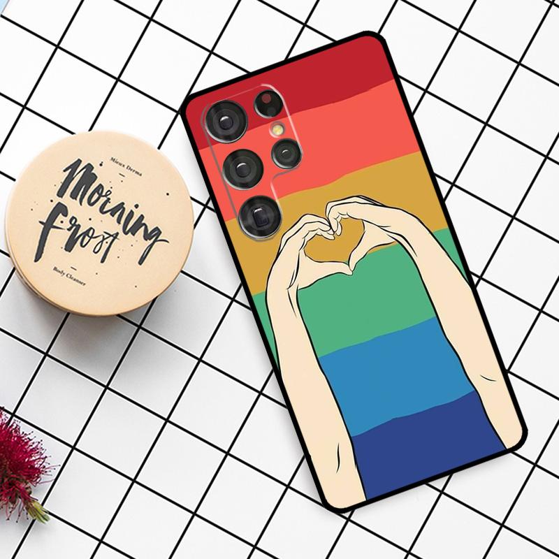 Gay Lesbian LGBT Rainbow Pride Case For Samsung Galaxy S25 Ultra S20 S21 S22 S23 S24 Ultra S9 S10 Plus S25 FE Phone Cover